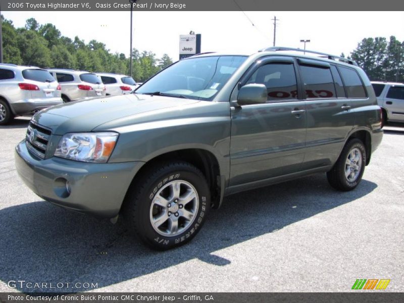 Oasis Green Pearl / Ivory Beige 2006 Toyota Highlander V6