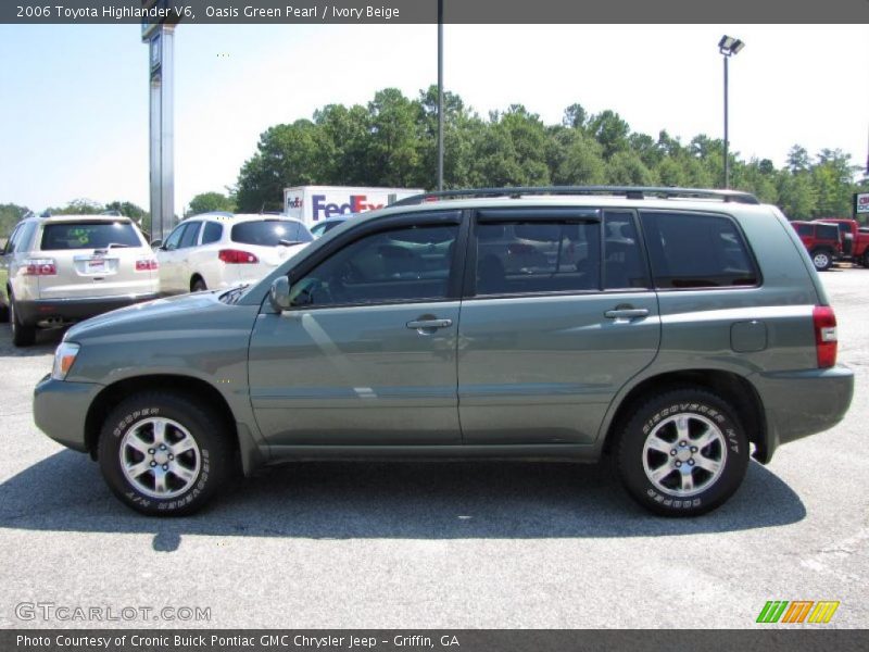 Oasis Green Pearl / Ivory Beige 2006 Toyota Highlander V6