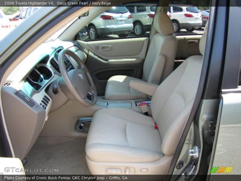 Oasis Green Pearl / Ivory Beige 2006 Toyota Highlander V6