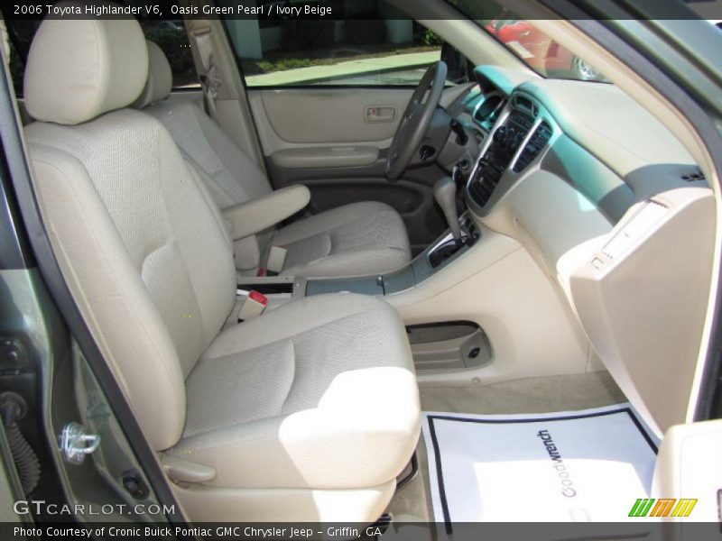 Oasis Green Pearl / Ivory Beige 2006 Toyota Highlander V6