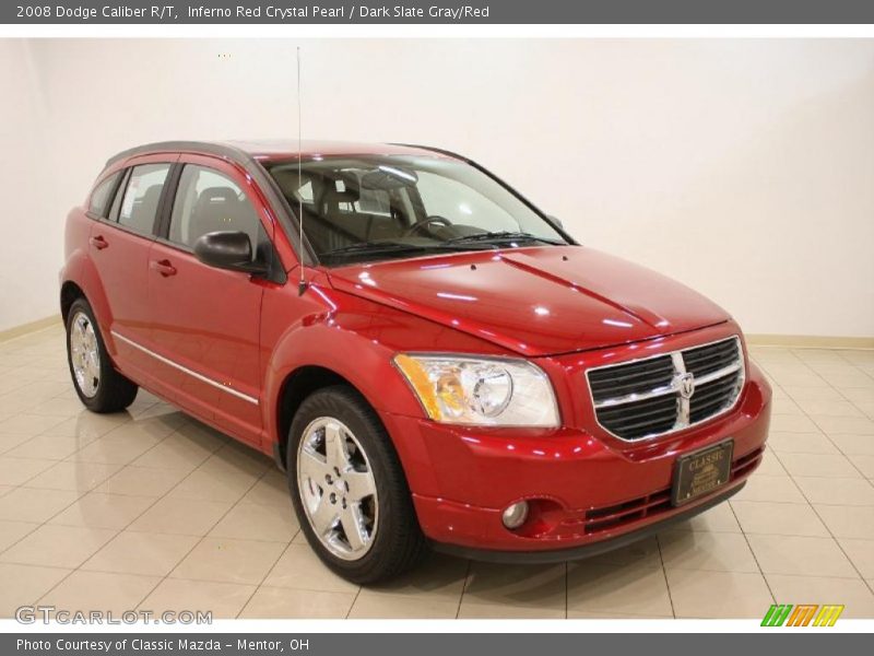 Inferno Red Crystal Pearl / Dark Slate Gray/Red 2008 Dodge Caliber R/T