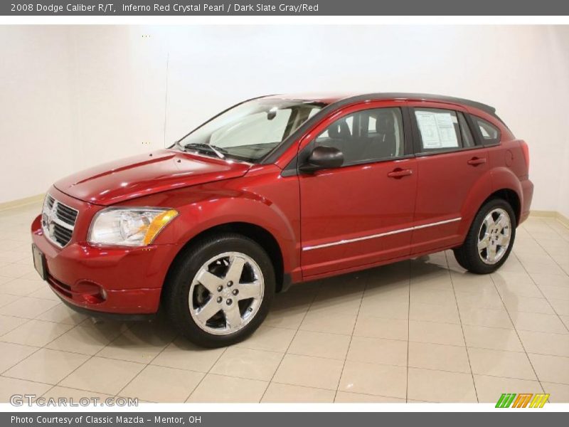 Inferno Red Crystal Pearl / Dark Slate Gray/Red 2008 Dodge Caliber R/T
