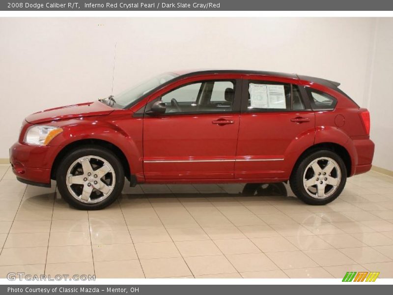 Inferno Red Crystal Pearl / Dark Slate Gray/Red 2008 Dodge Caliber R/T
