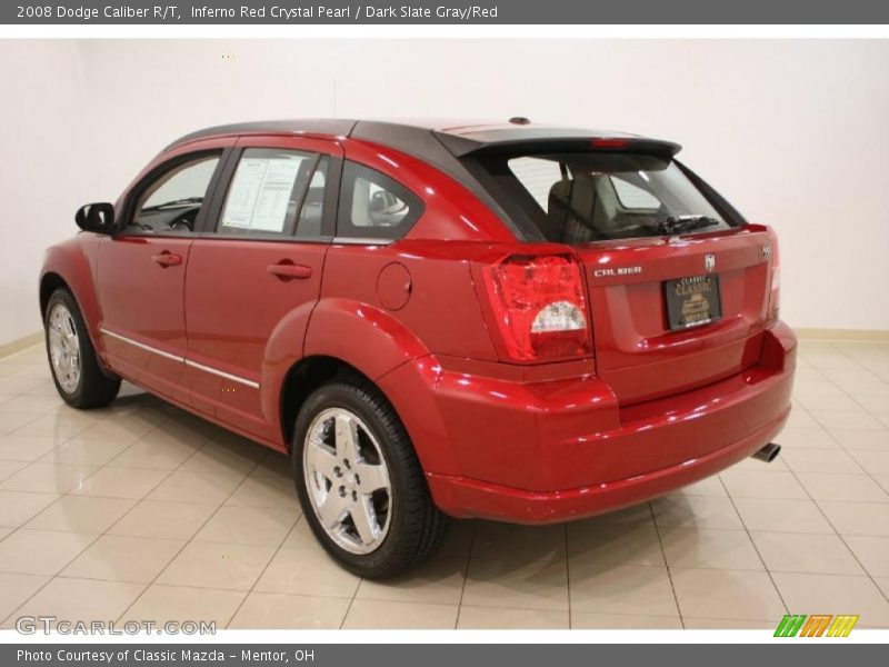 Inferno Red Crystal Pearl / Dark Slate Gray/Red 2008 Dodge Caliber R/T
