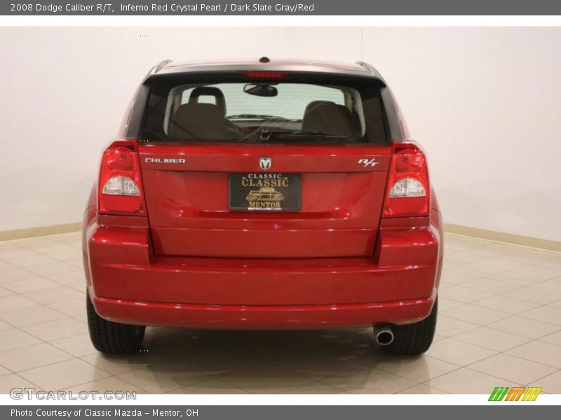 Inferno Red Crystal Pearl / Dark Slate Gray/Red 2008 Dodge Caliber R/T