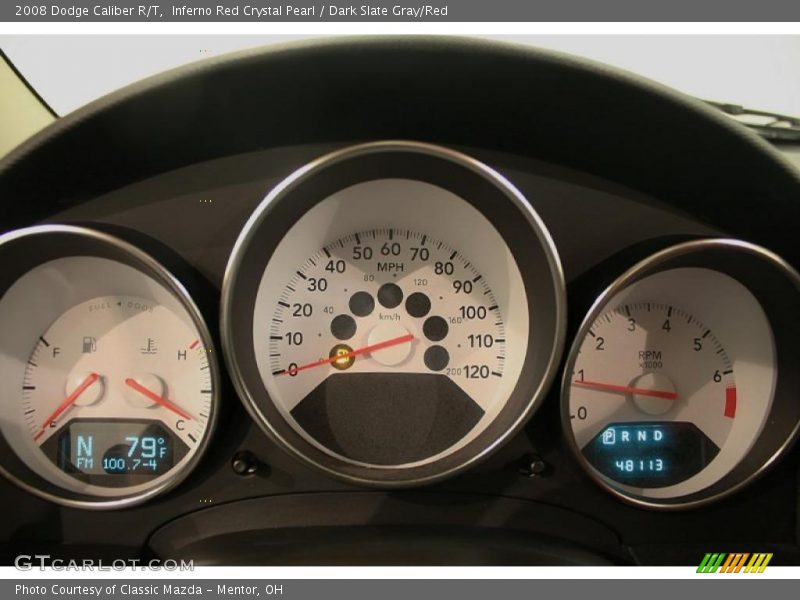 Inferno Red Crystal Pearl / Dark Slate Gray/Red 2008 Dodge Caliber R/T
