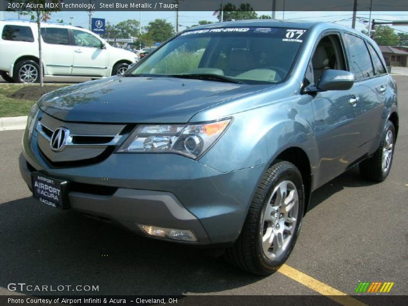 Steel Blue Metallic / Taupe 2007 Acura MDX Technology