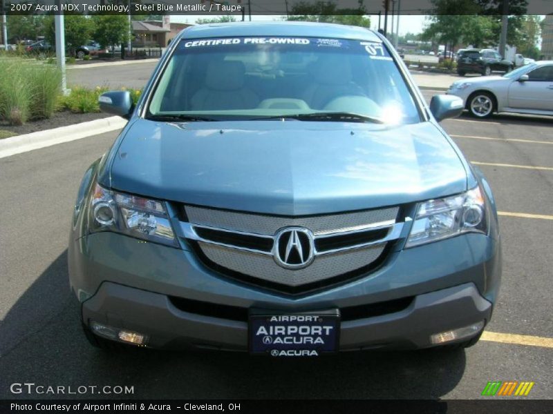 Steel Blue Metallic / Taupe 2007 Acura MDX Technology