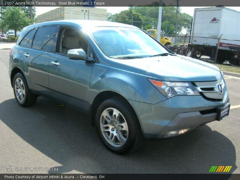 Steel Blue Metallic / Taupe 2007 Acura MDX Technology
