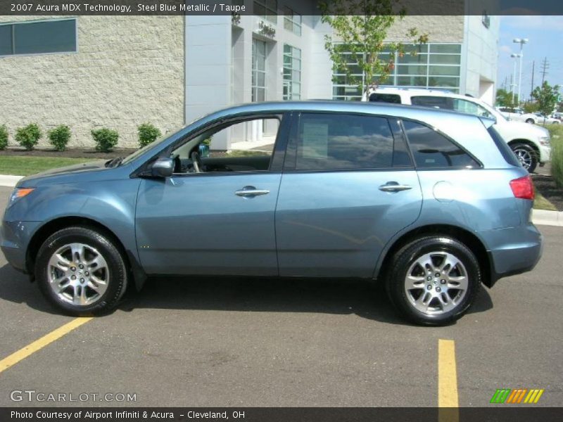 Steel Blue Metallic / Taupe 2007 Acura MDX Technology