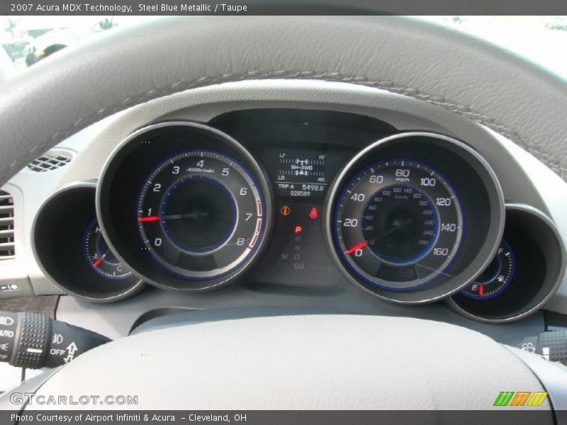 Steel Blue Metallic / Taupe 2007 Acura MDX Technology