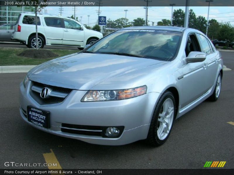 Alabaster Silver Metallic / Ebony 2008 Acura TL 3.2