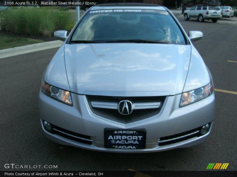 Alabaster Silver Metallic / Ebony 2008 Acura TL 3.2