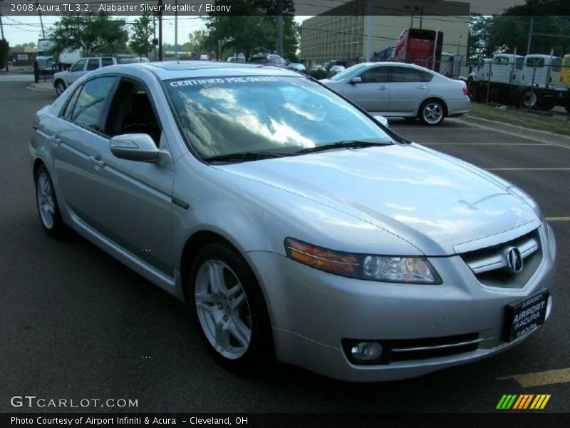 Alabaster Silver Metallic / Ebony 2008 Acura TL 3.2