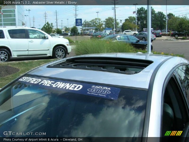 Alabaster Silver Metallic / Ebony 2008 Acura TL 3.2