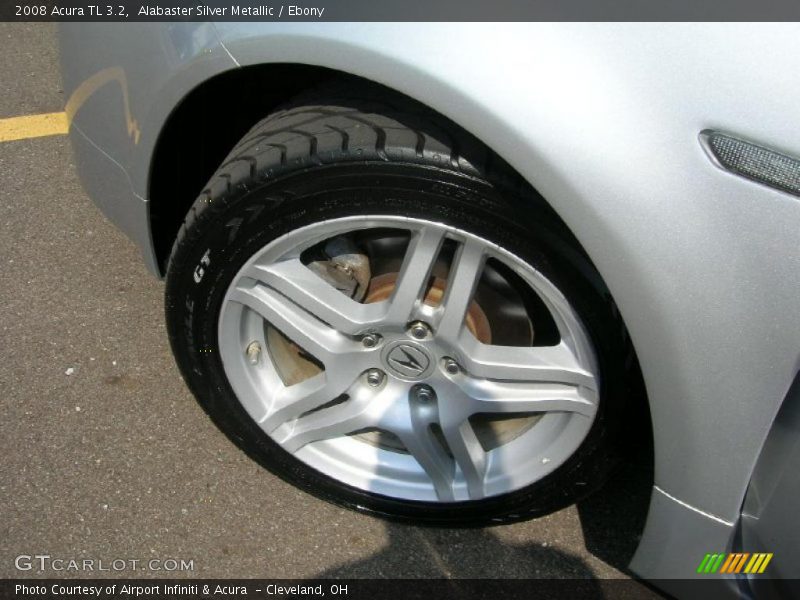 Alabaster Silver Metallic / Ebony 2008 Acura TL 3.2