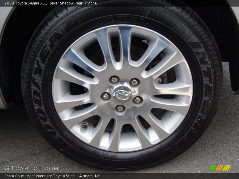 Silver Shadow Pearl / Stone 2008 Toyota Sienna XLE
