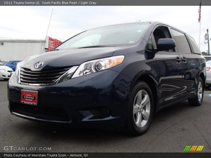 South Pacific Blue Pearl / Light Gray 2011 Toyota Sienna LE