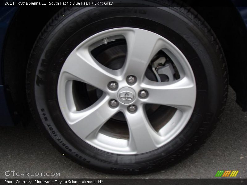 South Pacific Blue Pearl / Light Gray 2011 Toyota Sienna LE