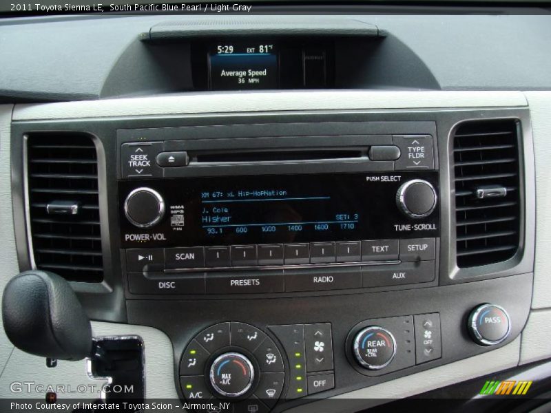 South Pacific Blue Pearl / Light Gray 2011 Toyota Sienna LE