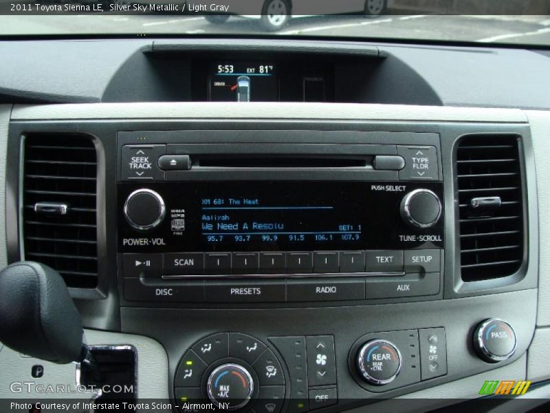 Silver Sky Metallic / Light Gray 2011 Toyota Sienna LE