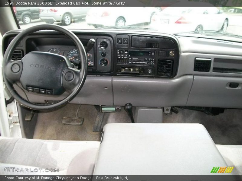 Stone White / Gray 1996 Dodge Ram 2500 SLT Extended Cab 4x4