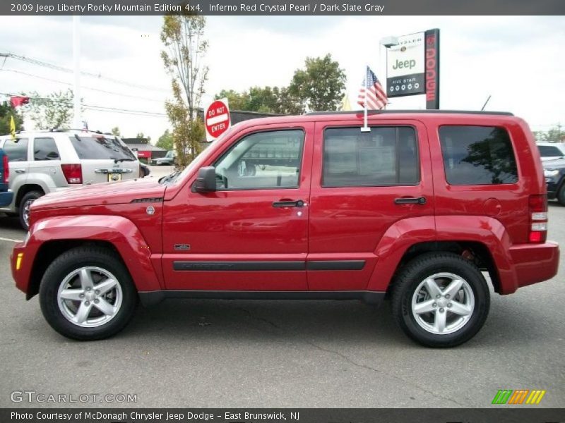 Inferno Red Crystal Pearl / Dark Slate Gray 2009 Jeep Liberty Rocky Mountain Edition 4x4