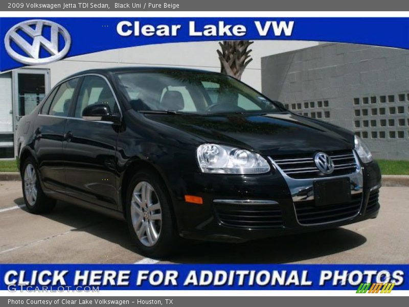 Black Uni / Pure Beige 2009 Volkswagen Jetta TDI Sedan