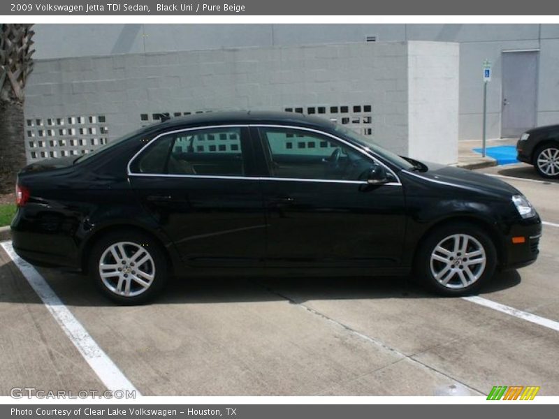 Black Uni / Pure Beige 2009 Volkswagen Jetta TDI Sedan