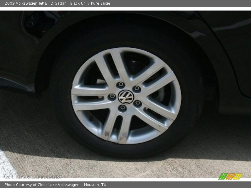 Black Uni / Pure Beige 2009 Volkswagen Jetta TDI Sedan