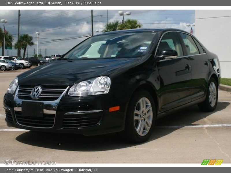 Black Uni / Pure Beige 2009 Volkswagen Jetta TDI Sedan