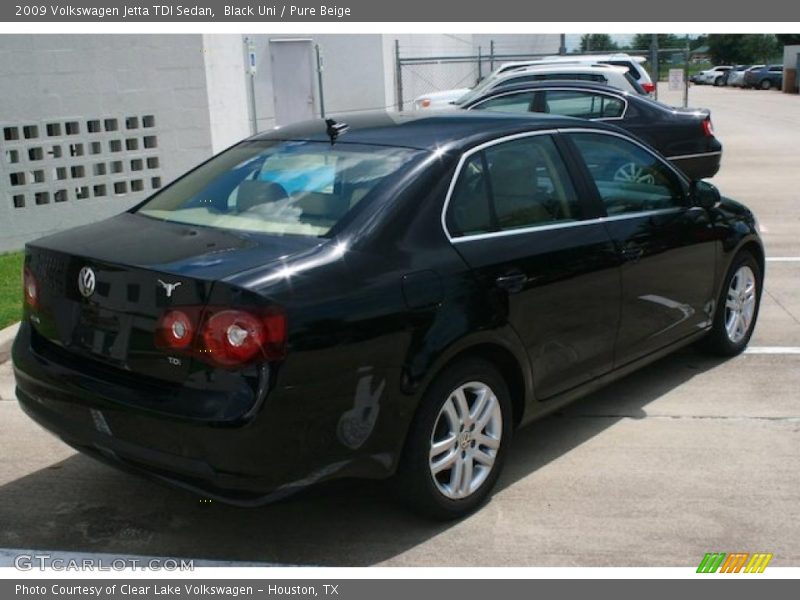 Black Uni / Pure Beige 2009 Volkswagen Jetta TDI Sedan