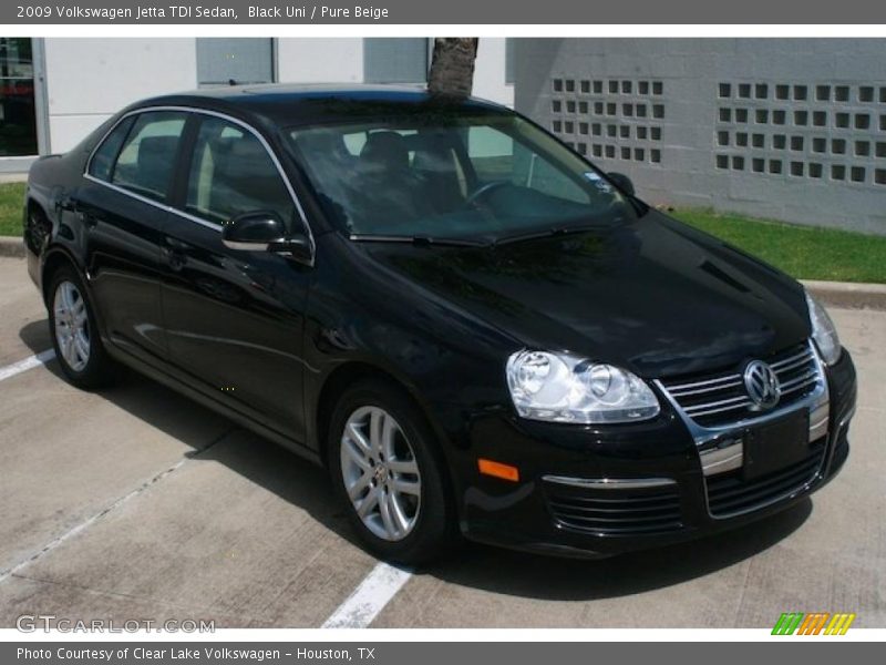 Black Uni / Pure Beige 2009 Volkswagen Jetta TDI Sedan