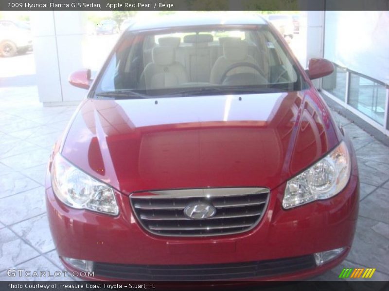 Apple Red Pearl / Beige 2009 Hyundai Elantra GLS Sedan