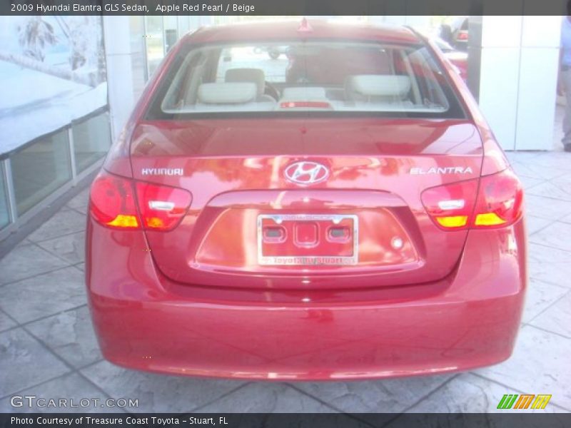 Apple Red Pearl / Beige 2009 Hyundai Elantra GLS Sedan