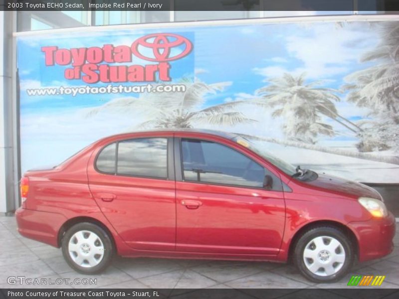 Impulse Red Pearl / Ivory 2003 Toyota ECHO Sedan
