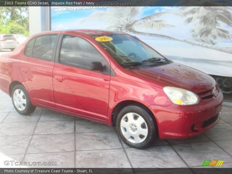 Impulse Red Pearl / Ivory 2003 Toyota ECHO Sedan