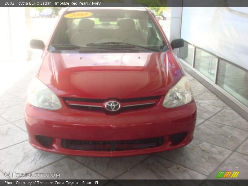 Impulse Red Pearl / Ivory 2003 Toyota ECHO Sedan