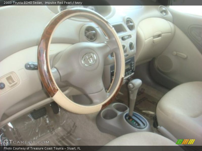 Impulse Red Pearl / Ivory 2003 Toyota ECHO Sedan