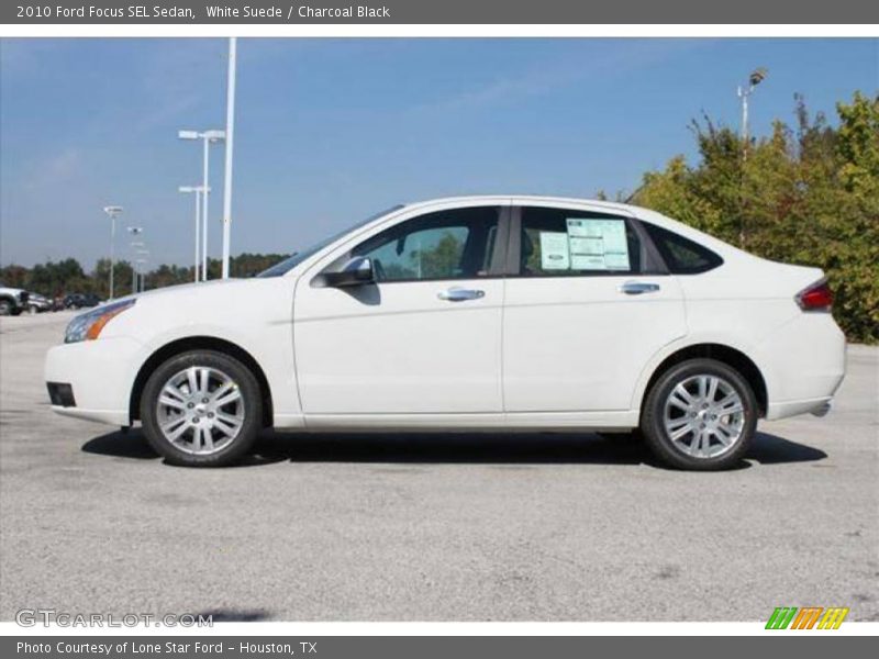 White Suede / Charcoal Black 2010 Ford Focus SEL Sedan