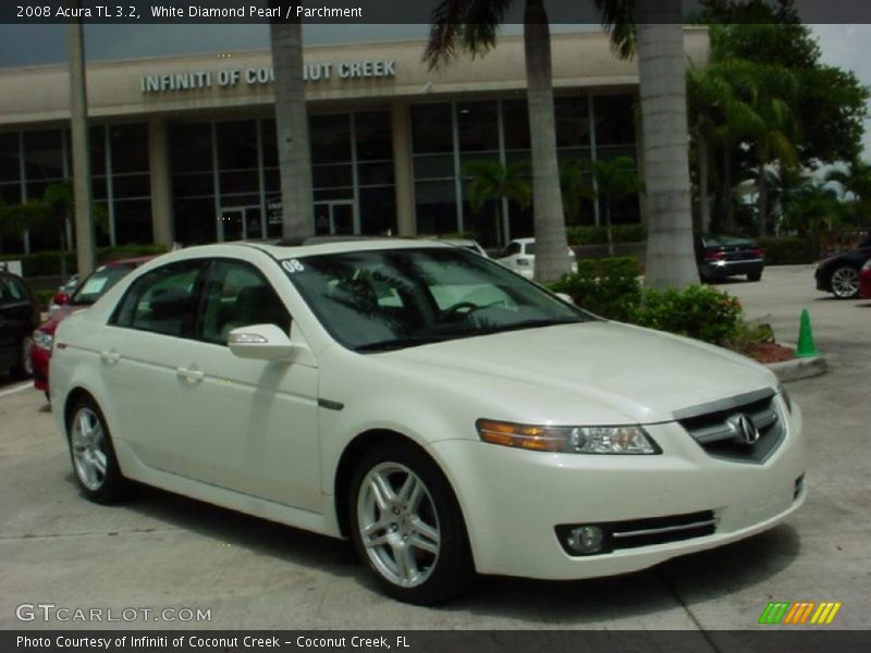 White Diamond Pearl / Parchment 2008 Acura TL 3.2