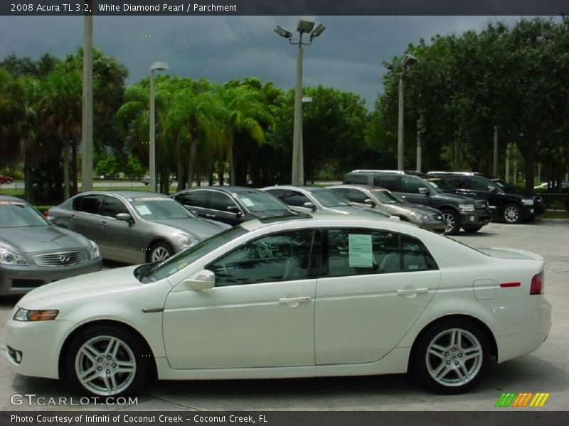 White Diamond Pearl / Parchment 2008 Acura TL 3.2