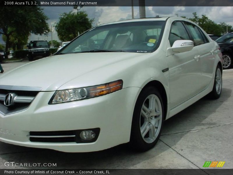 White Diamond Pearl / Parchment 2008 Acura TL 3.2