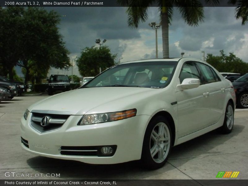 White Diamond Pearl / Parchment 2008 Acura TL 3.2