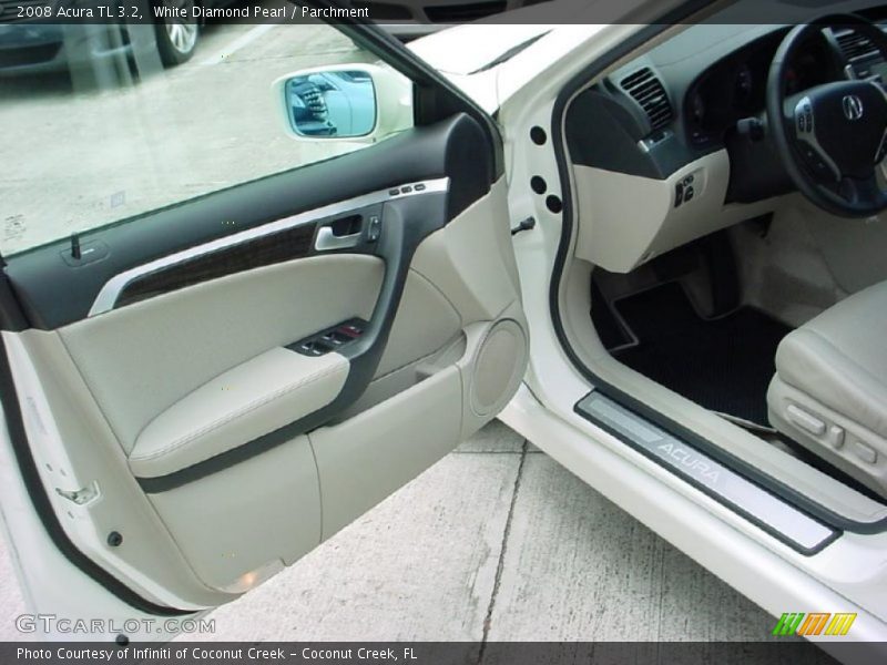 White Diamond Pearl / Parchment 2008 Acura TL 3.2