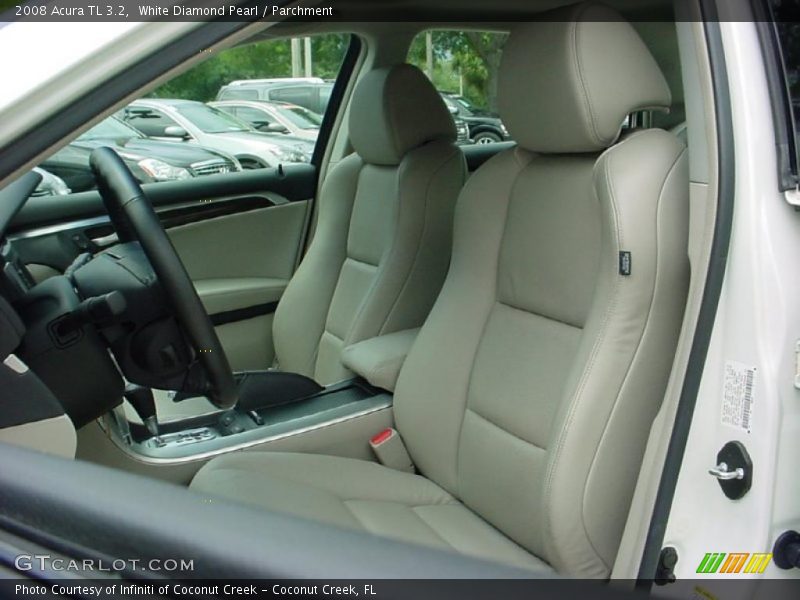 White Diamond Pearl / Parchment 2008 Acura TL 3.2
