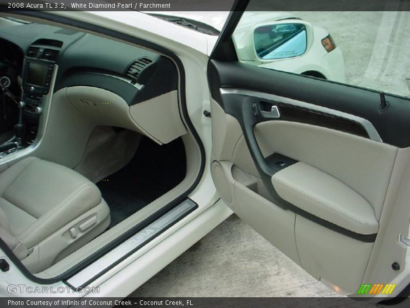 White Diamond Pearl / Parchment 2008 Acura TL 3.2