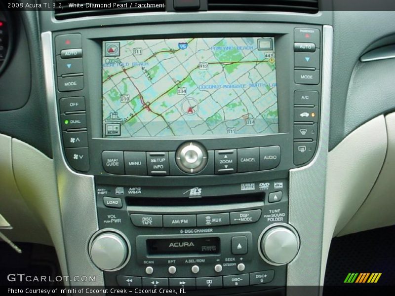 White Diamond Pearl / Parchment 2008 Acura TL 3.2