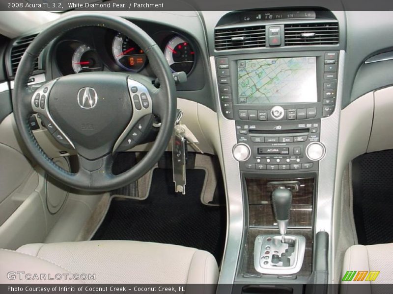 White Diamond Pearl / Parchment 2008 Acura TL 3.2