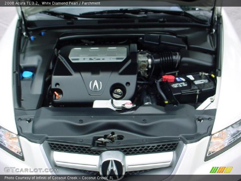 White Diamond Pearl / Parchment 2008 Acura TL 3.2